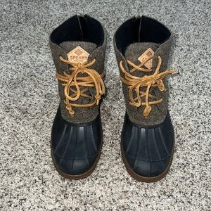 SPERRY Saltwater Wedge Duck Tide Wool Boot